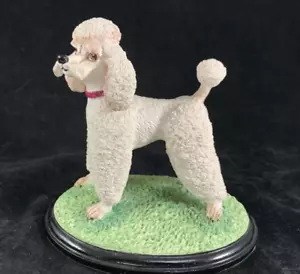 Cane barboncino bianco vintage basilico Matthews - taglia grande - dipinto a mano - Foto 1 di 12