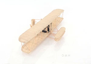 Wright Brothers 1903 Flyer 1 Airplane Metal & Canvas Model 33" Aeroplane Decor - Picture 1 of 9
