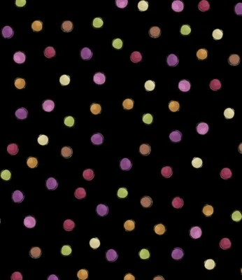 Loralie Designs - Tea Dots - Black Quilting & Crafting Fabric - Image 1 of 2