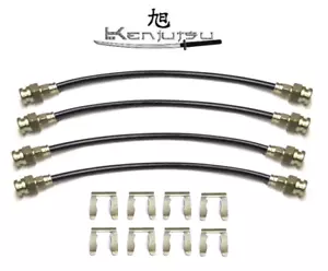 Verstärkt Edelstahl Flexbremsleitungen Schlauch Set Mit 4 - Für Datsun S30 280Z - Bild 1 von 1