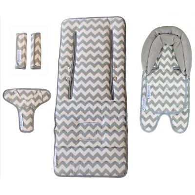Keep Me Cosy® Pram Liner Newborn Set - Grey Chevron - Image 1 of 4