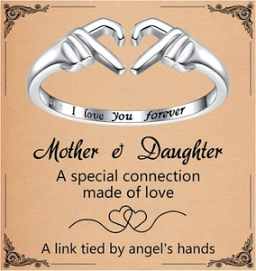925-Sterling-Silver Heart Claddagh Rings for Women - Adjustable White/18K/Rose G - Picture 1 of 6
