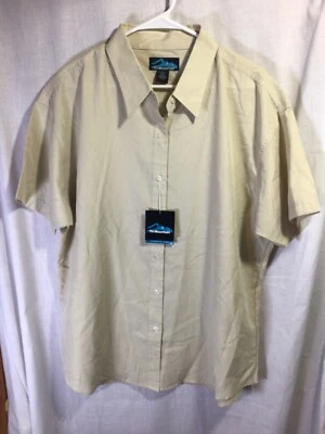 Camisa Tri-Mountain Mujer Beige 2XL Abotonada Rayón/Poliéster B10 Nuevas Etiquetas Foto 1 de 4