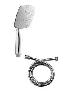 Duschkopf Handbrause Duschbrause mit dehnbarem Brauseschlauch 150-200 cm chrom - Bild 1 von 2