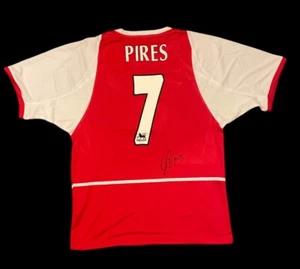 ROBERT PIRES GENUINE SIGNED ARSENAL 03/04 INVINCIBLES HOME FOOTBALL SHIRT - Picture 1 of 1