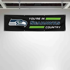 For Seattle Football Fans 2x8 ft Flag You Are In Country Gift Banner - Picture 1 of 1
