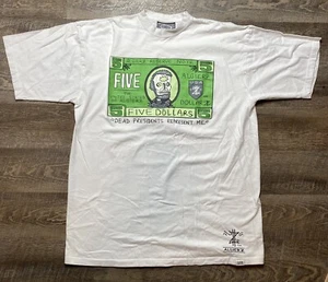 Vintage Algierz Men's T-Shirt 2XL Short Sleeve White Made in USA Hip Hop - Picture 1 of 17