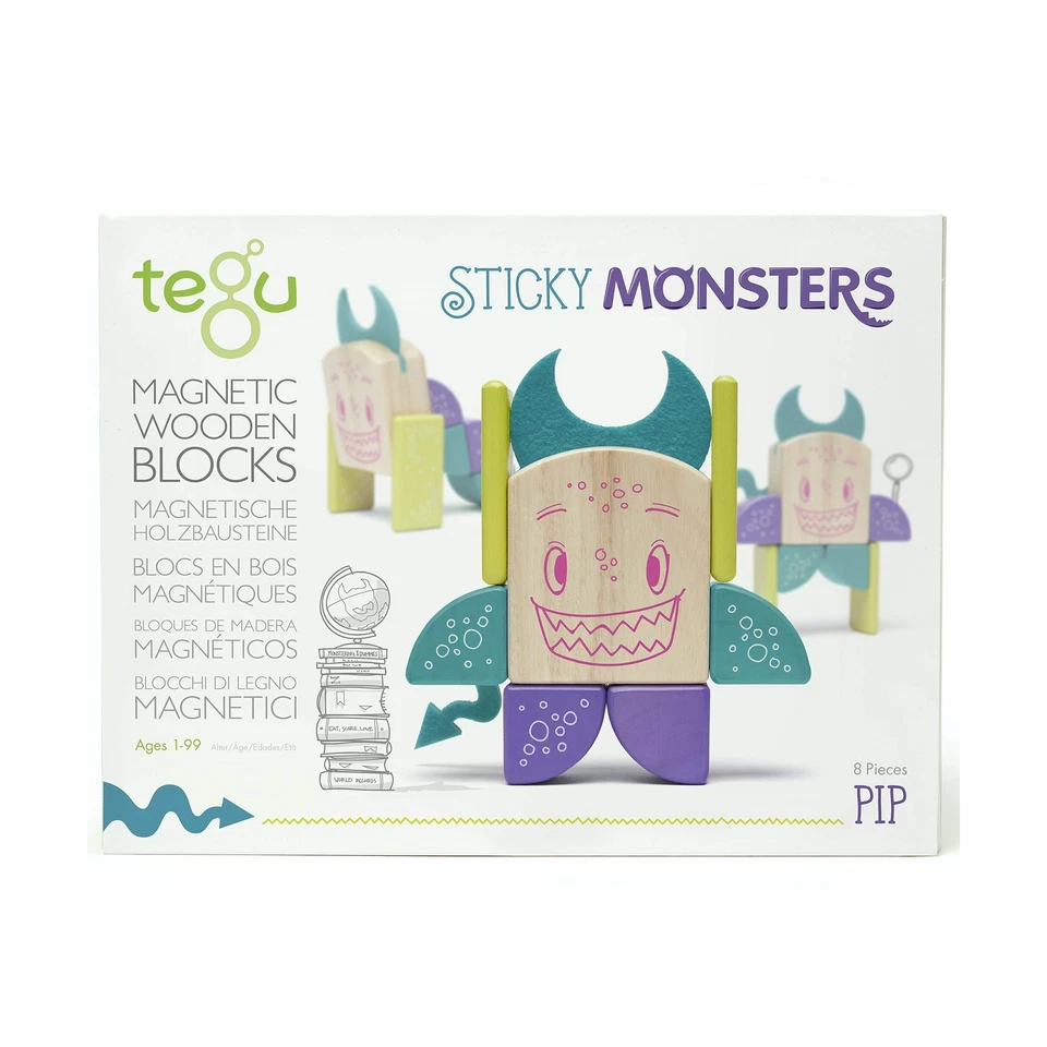Tegu Stacking Blocks Pip Magnetic Wooden Set
