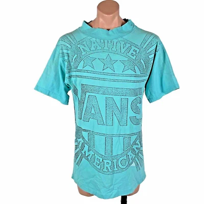 CAMISETA VINTAGE AÑOS 80 VANS NATIVO AMERICANO SKATE SURF SKATE ESTAMPADO POR TODAS PARTES Foto 1 de 4