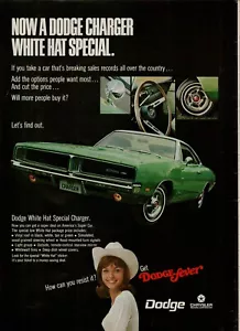 1969 Dodge Charger White Hat Special Green Cowgirl Fever Model Vintage Print Ad - Picture 1 of 2