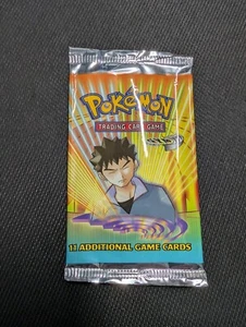 Gym Heroes Booster Pack Brock Artwork Pokemon Empty Pack (No Cards) - Picture 1 of 3