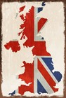 Union Jack Great Britain Flag Retro Style Metal wall sign plaque bar pub mancave