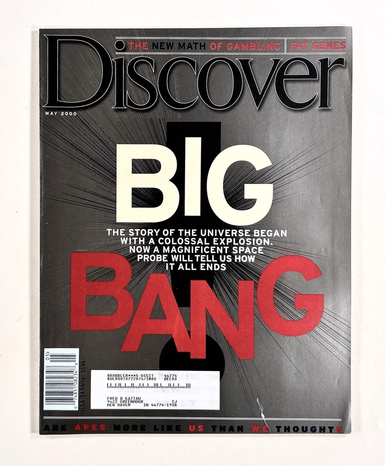 2000 May DISCOVER Ape Culture MATH OF GAMBLING Obesity Genes MANAGEMENT PSYCH - Image 1 of 4