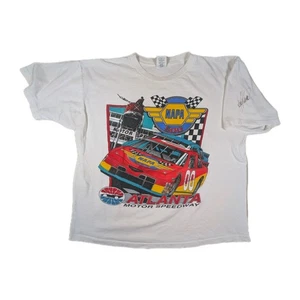 Chemise vintage dédicacée Nascar XL années 00 point unique Napa 500 Atlanta Motor Speedway - Photo 1/6