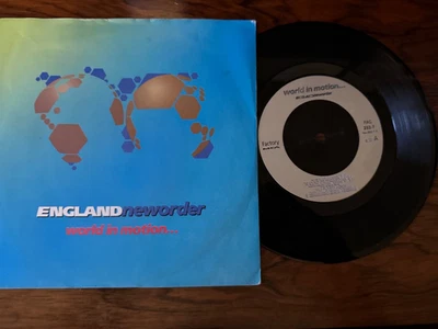 ENGLAND NEW ORDER - WORLD IN MOTION - UK - 7" SINGLE - 1990 - Image 1 of 2