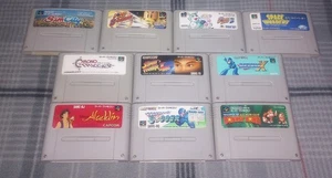 Rockman's (Megaman) Soccer X Super Famicom SFC SNES Aladdin 10 Games Lot Chrono - Picture 1 of 9