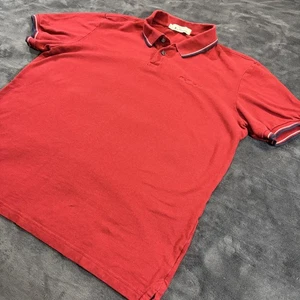 Ben Sherman Polo Shirt Men’s M Red Cotton Piqué Short Sleeve Mod Target Logo - Picture 1 of 12