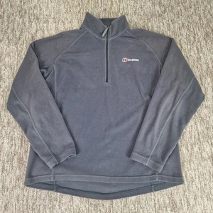 Berghaus Mens Size Large Grey 1/2 Half Zip Long Sleeve Fleece Pullover - Picture 1 of 12