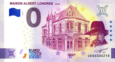03 VICHY Maison Albert Londres, 2025, Billet Euro Souvenir - Photo 1/2