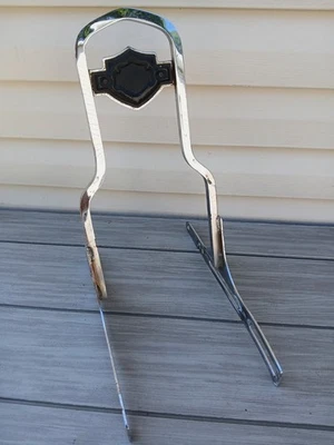 79-84? Harley Davidson Sturgis Super Glide Low Rider Sissy Bar Задняя Опора Хромированная - Изображение 1 из 4