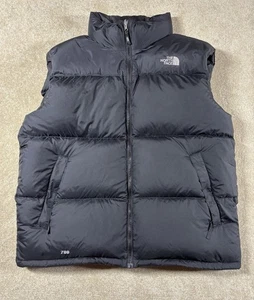 Vintage The North Face Nuptse Puffer Vest Men 700 Goose Down Black Large - Picture 1 of 13