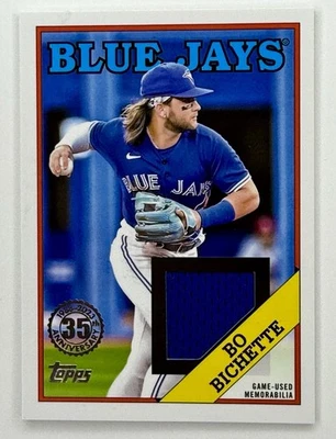 2023 Topps Series 1 #88R-BB1 Bo Bichette 1988 Relic Jersey Card TOR Blue Jays SP - Image 1 of 4