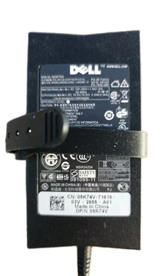 Genuine Dell AC Adapter 65W 19.5V 3.34A LA65NE1-01 05K74V PA-2E FAMILY - Image 1 of 4