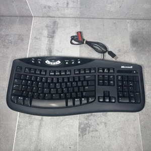Microsoft Comfort Curve Keyboard 2000 v1.0 KU-0459 Wired USB, Tested Working - Picture 1 of 4