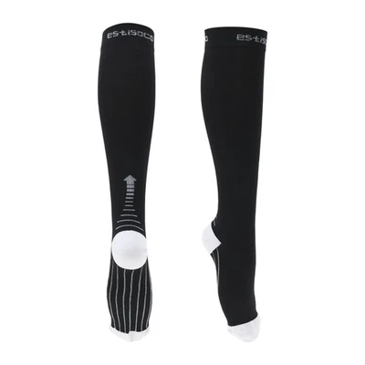 Calcetines Ciclismo Absorbentes Anti-Olor, Negro/Blanco, Talla L, 1 Par - Imagen 1 de 4
