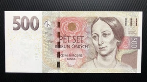 CZECH REPUBLIC 500 KORUN 2009 UNC P-24b PREFIX G ROW Collectible banknote - Picture 1 of 2