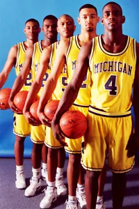 Michigan Fab Five Equipo de Baloncesto Estrellas Arte de Pared Decoración del Hogar - PÓSTER 20x30 - Imagen 1 de 4