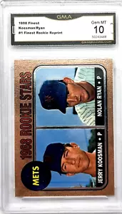 1998 Finest #1 Nolan Ryan Rookie Reprint GMA 10 - Picture 1 of 2