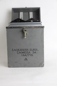 Case Darkslide Camera S4 14A/716 Military Large Format Film Holders Whole Plate - Picture 1 of 8