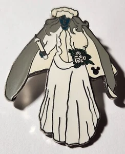DISNEY - 2007 - THE HAUNTED MANSION - GHOST BRIDE - HIDDEN MICKEY PIN - 1 of 4 - Picture 1 of 2