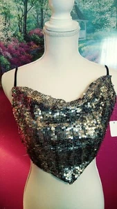 Top de NBO Mujer Hermoso Lentejuelas Estilo Corto Talla: XS  - Imagen 1 de 2