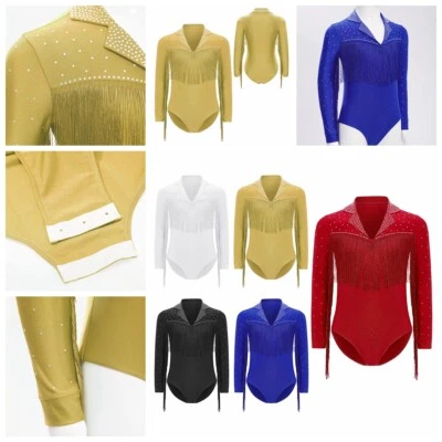 Niños Niños Niños Mamelucos Salón Unitard Jazz Camiseta Espectáculo Leotardo Baile Latino Foto 1 de 4