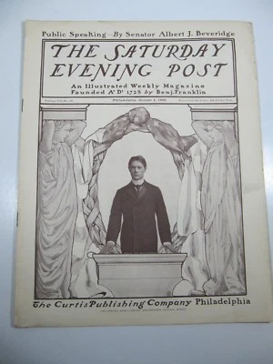 The Saturday Evening Post Magazine- October 6, 1900- Mills Thompson illustrated - Image 1 of 4