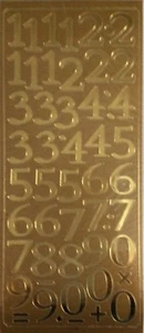 Pegatinas artesanales para álbum de recortes con número de lámina de oro - Imagen 1 de 1