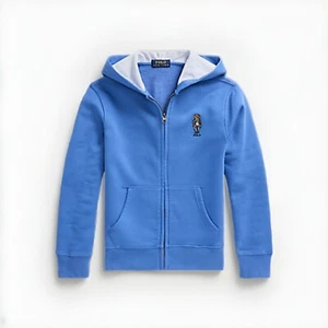 Polo Ralph Lauren Big Boy Polo Bear Fleece Full-Zip Hoodie Size XL (18-20) NWT - Picture 1 of 4