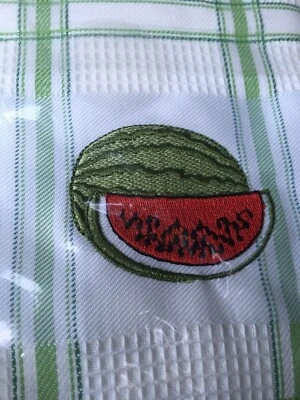 Tea Towels Kitchen Towel Pack Of Two Embroidery Watermelon Germany - Image 1 of 4