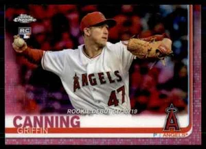 2019 Topps Chrome Pink Refractor RC Griffin Canning Los Angeles Angels #65 - Picture 1 of 2