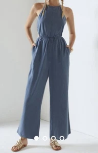 cloth and stone Anthropologie jumpsuit Blue women’s size XL - Picture 1 of 10