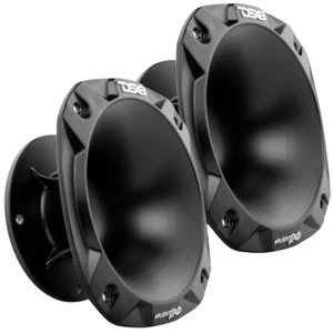 2x DS18 Black Aluminum Driver Horn - PRO-HA52 2" Throat Universal Slim Bolt on - Picture 1 of 6