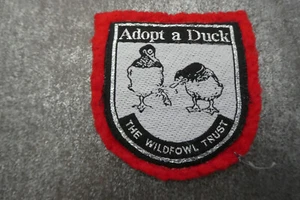 Adopt A Duck The Wildfowl Trust Woven Cloth Patch Badge (L82S) - Picture 1 of 2