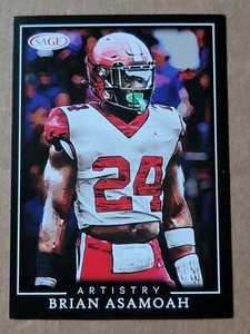 Brian Asamoah 2022 Sage Artistry Rookie Football Card #6