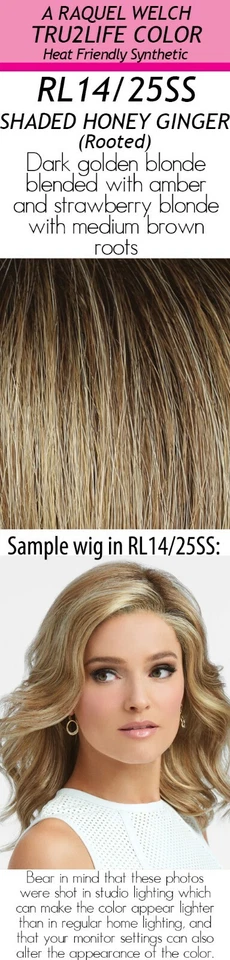 ADVANCED FRENCH Wig by RAQUEL WELCH RL14/25SS Shaded Honey Ginger *CLEARANCE *