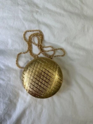 Cartera de Metal Fabrizio Verniani Vintage Tono Dorado Hecha en Italia - Estado impecable Foto 1 de 4