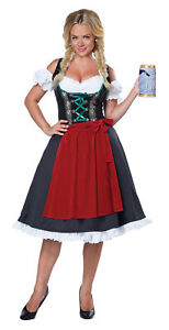 California Costumes Women's Oktoberfest Fraulein Costume, Black/Red, Small