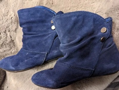 Botas de cuero cepillado Steve Madden P-Hipstr azules talla 6 1/2 M Foto 1 de 4