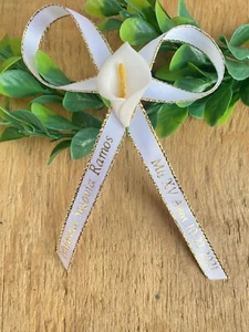 24pcs Baptism Favors Personalized Ribbons/Baby Shower First Communion Bautizo - Picture 1 of 5